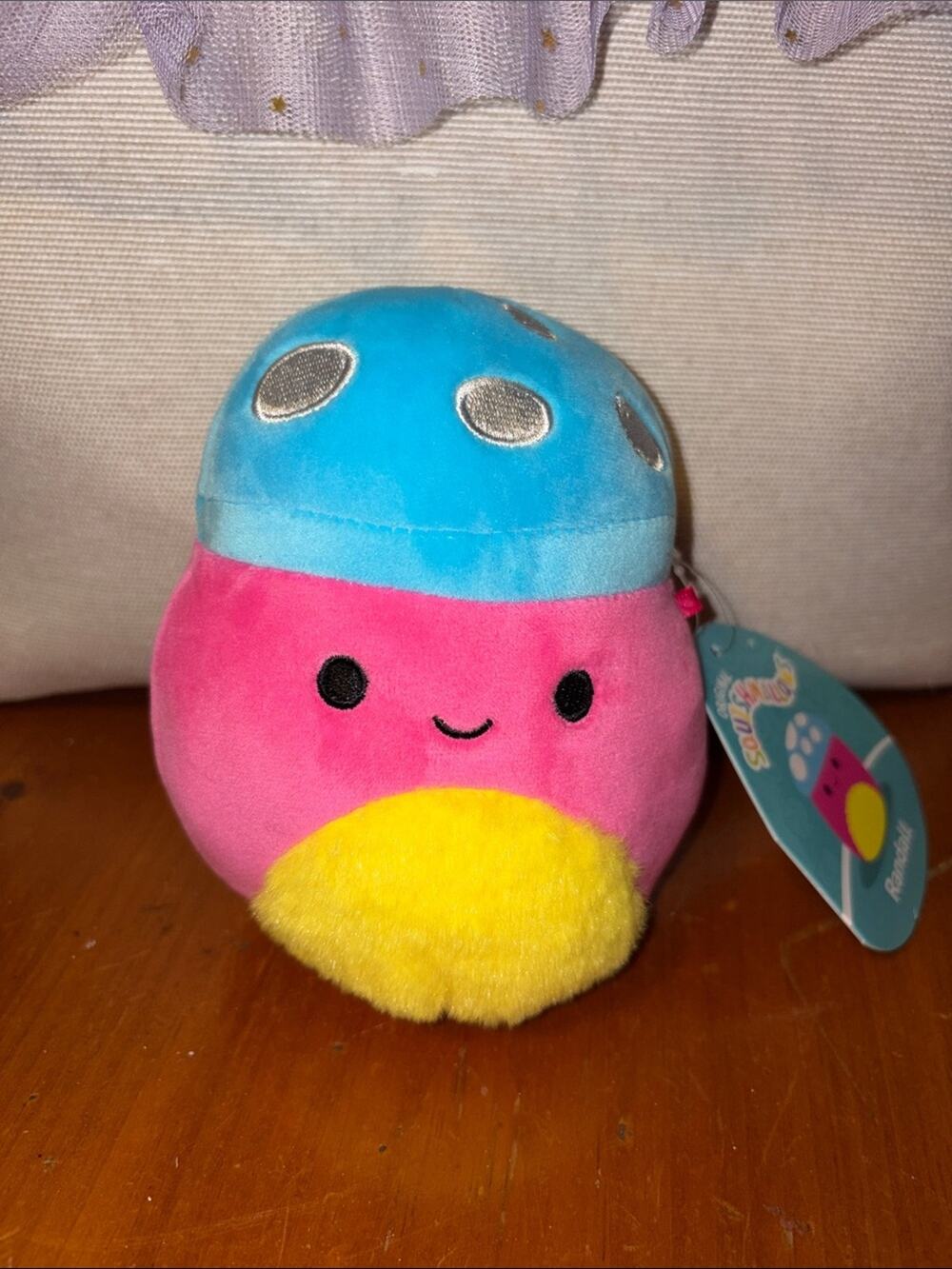 Squishmallows 5” Randall Neon Fuzzy Belly Mushroom Plush